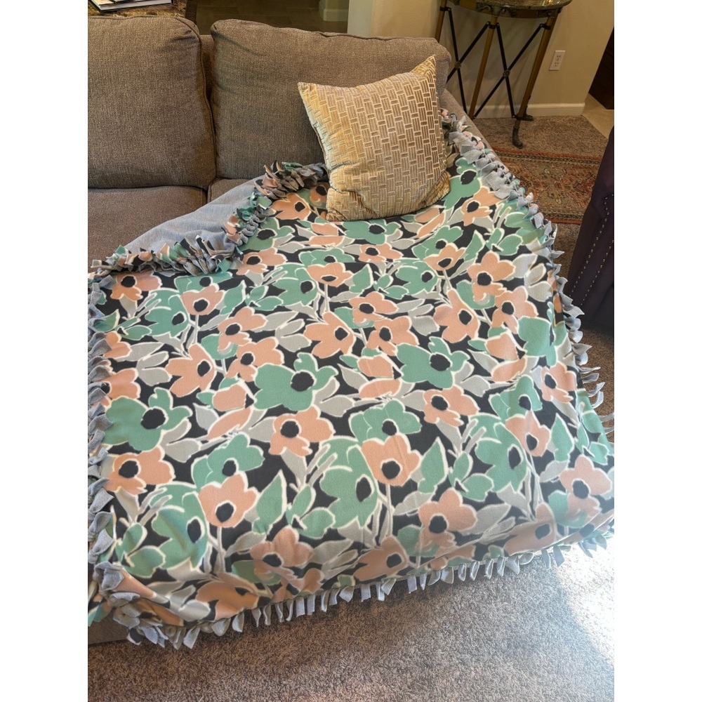 floral throw blanket